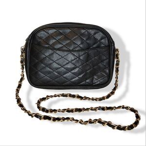 Faux leather kilted purse